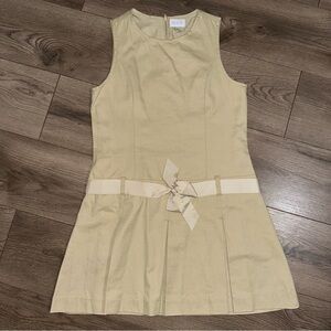 Girls Uniform Belted Jumper - Tan